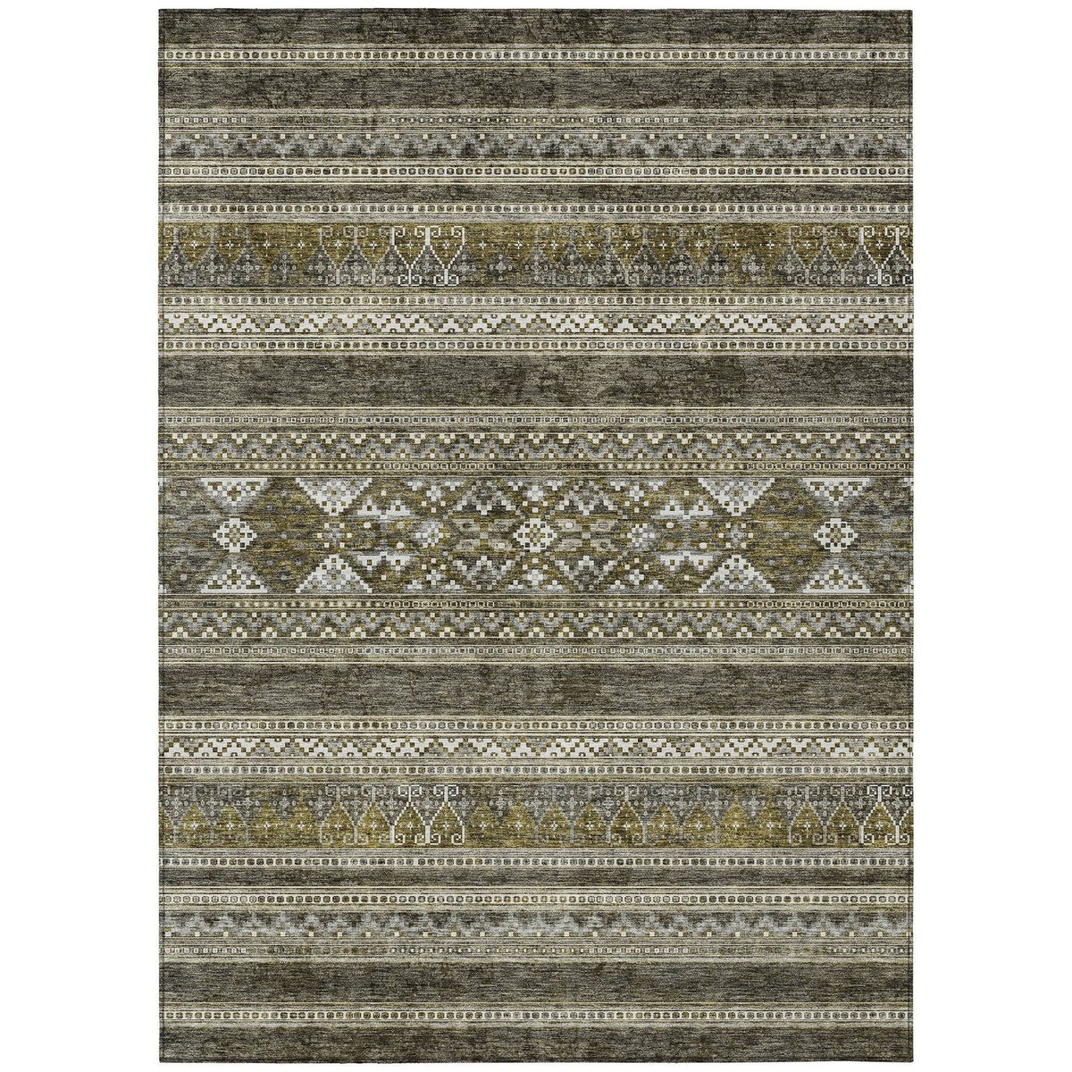 Addison Rugs Southwest Taupe Washable Indoor-Outdoor Rug