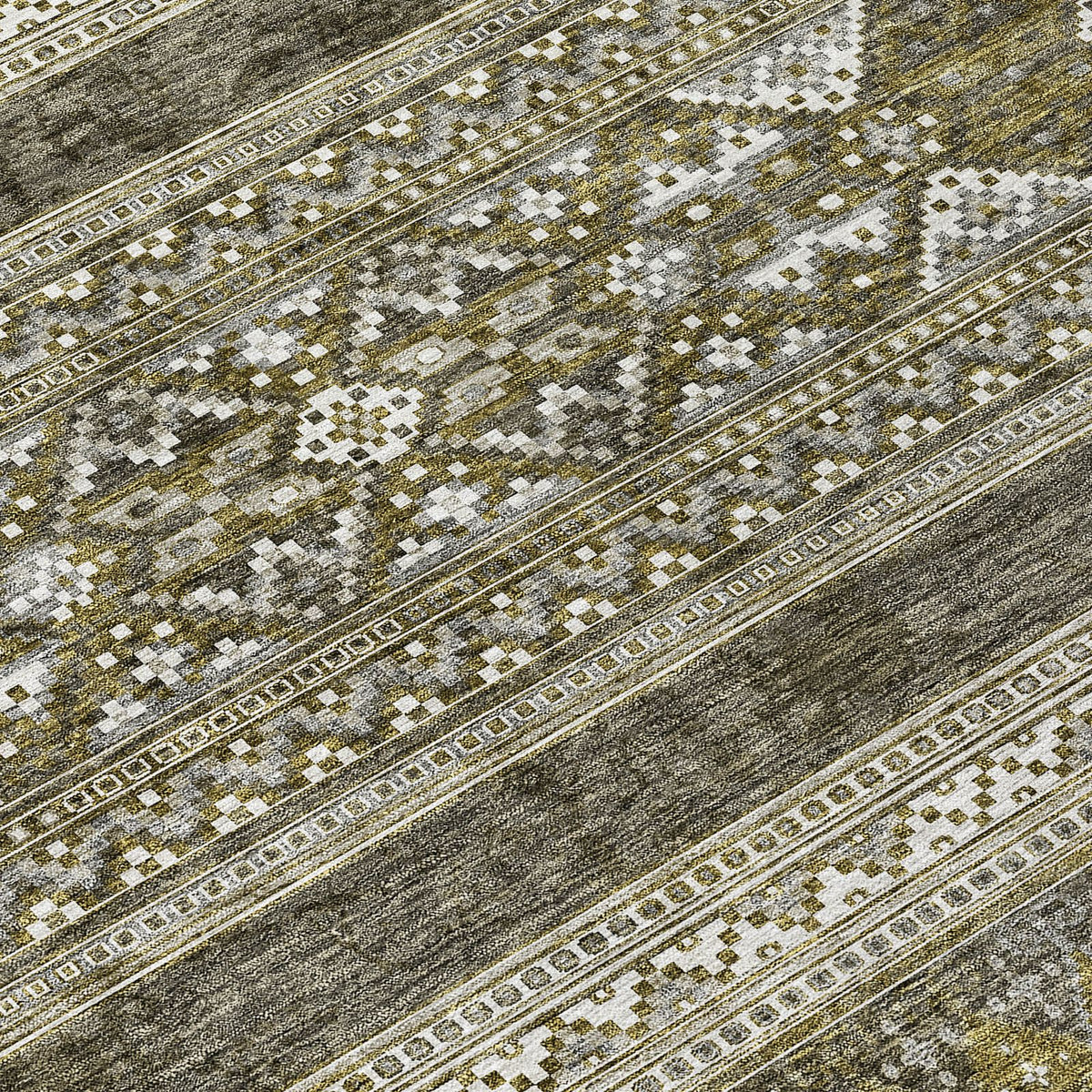 Addison Rugs Southwest Taupe Washable Indoor-Outdoor Rug