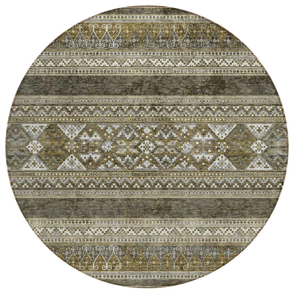 Addison Rugs Southwest Taupe Washable Indoor-Outdoor Rug