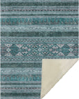 Southwest Teal Washable Indoor-Outdoor Rug