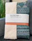 Southwest Teal Washable Indoor-Outdoor Rug
