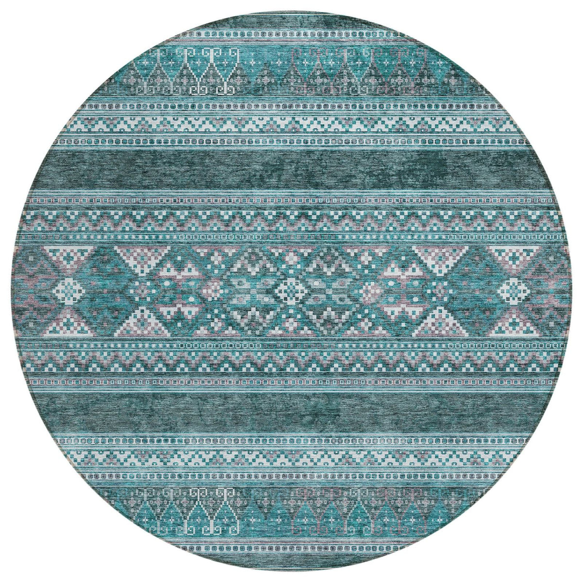 Addison Rugs Southwest Teal Washable Indoor-Outdoor Rug
