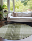 Spiral Whispers Aloe Washable Indoor-Outdoor Rug