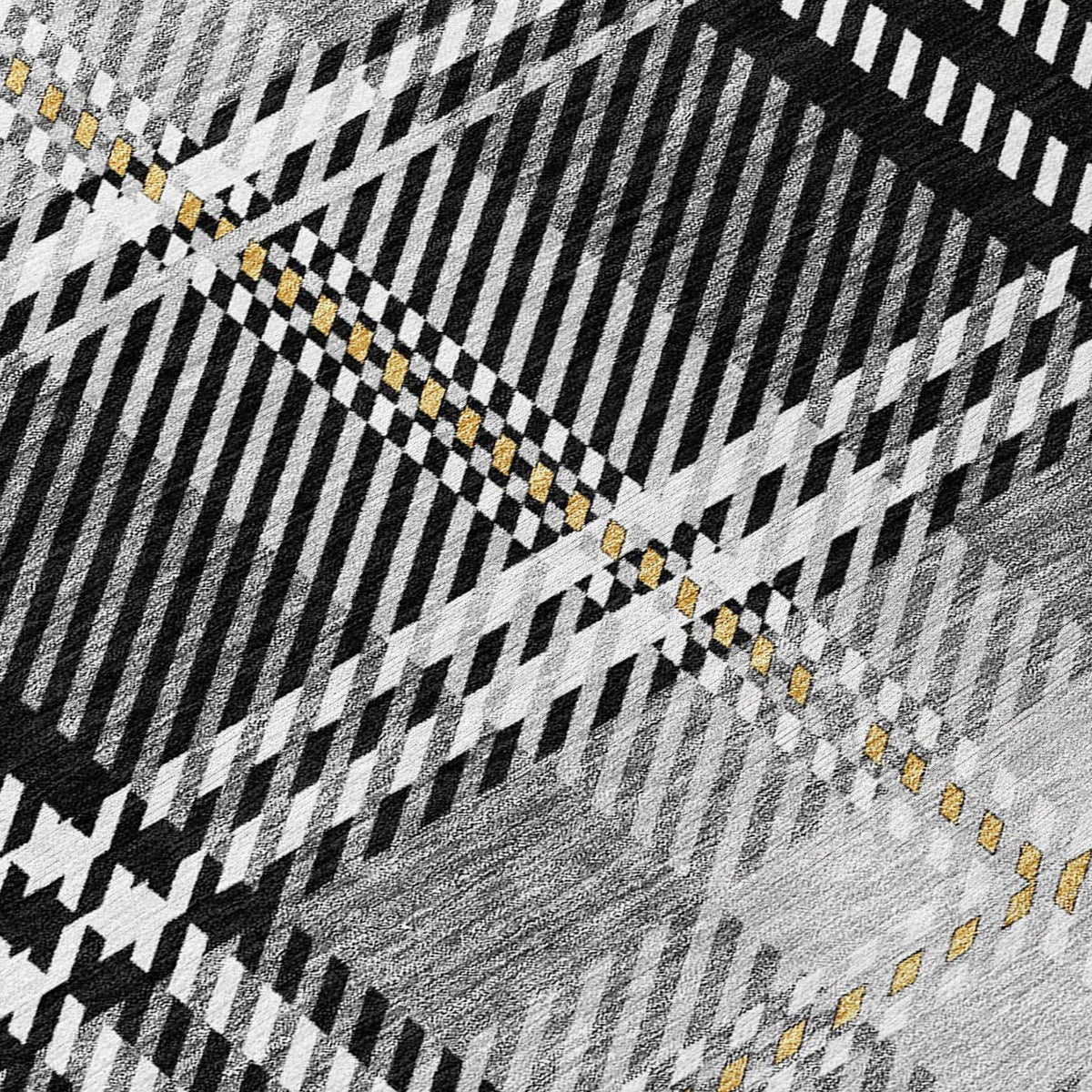 Addison Rugs Spiral Whispers Black Washable Indoor-Outdoor Rug