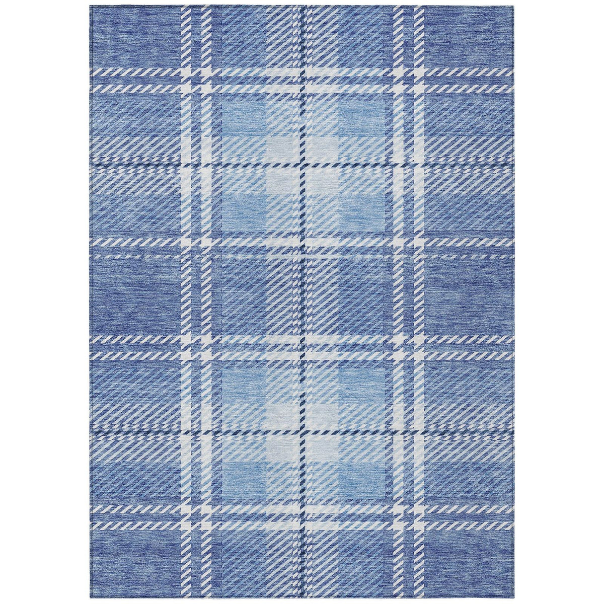 Addison Rugs Spiral Whispers Blue Washable Indoor-Outdoor Rug