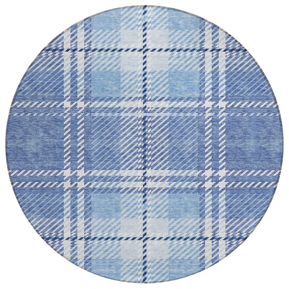 Addison Rugs Spiral Whispers Blue Washable Indoor-Outdoor Rug
