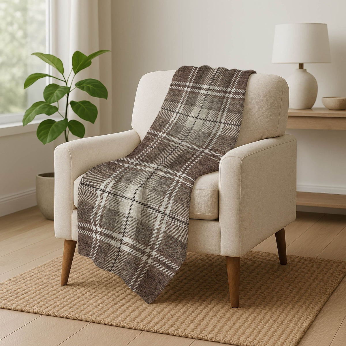 Addison Rugs Spiral Whispers Brown Washable Indoor-Outdoor Rug