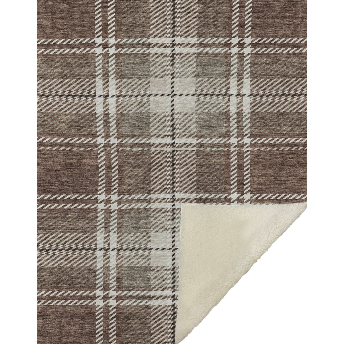 Addison Rugs Spiral Whispers Brown Washable Indoor-Outdoor Rug