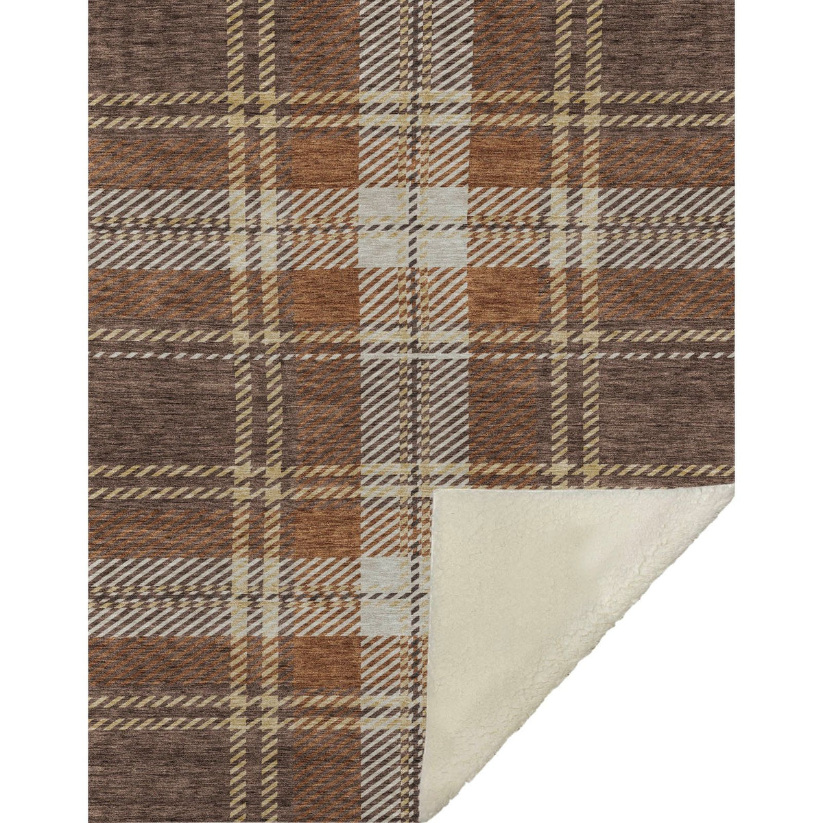 Addison Rugs Spiral Whispers Chocolate Washable Indoor-Outdoor Rug