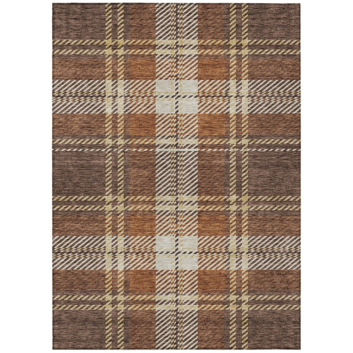 Addison Rugs Spiral Whispers Chocolate Washable Indoor-Outdoor Rug