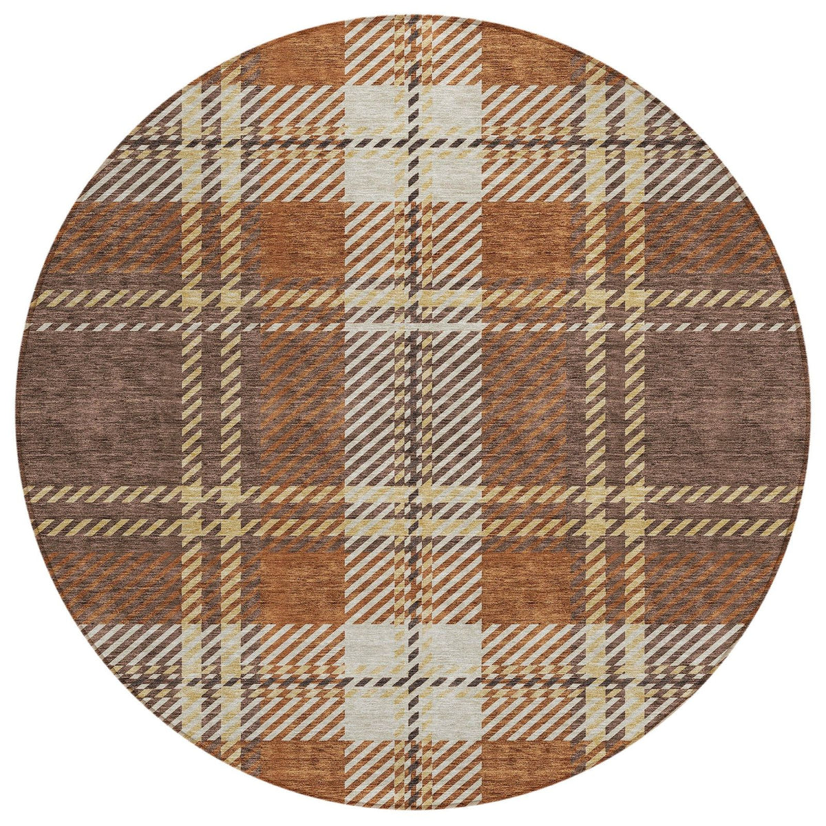 Addison Rugs Spiral Whispers Chocolate Washable Indoor-Outdoor Rug