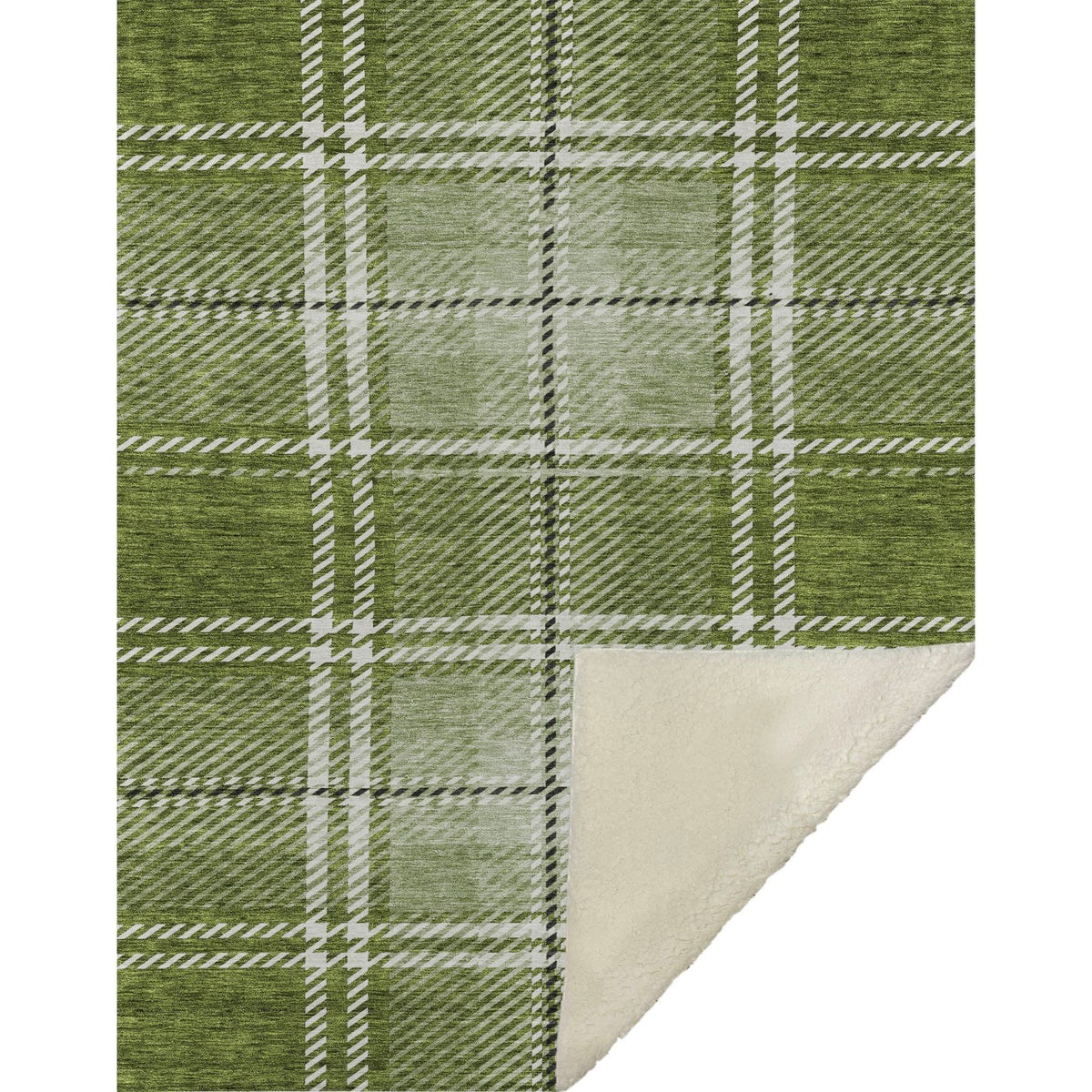 Addison Rugs Spiral Whispers Green Washable Indoor-Outdoor Rug
