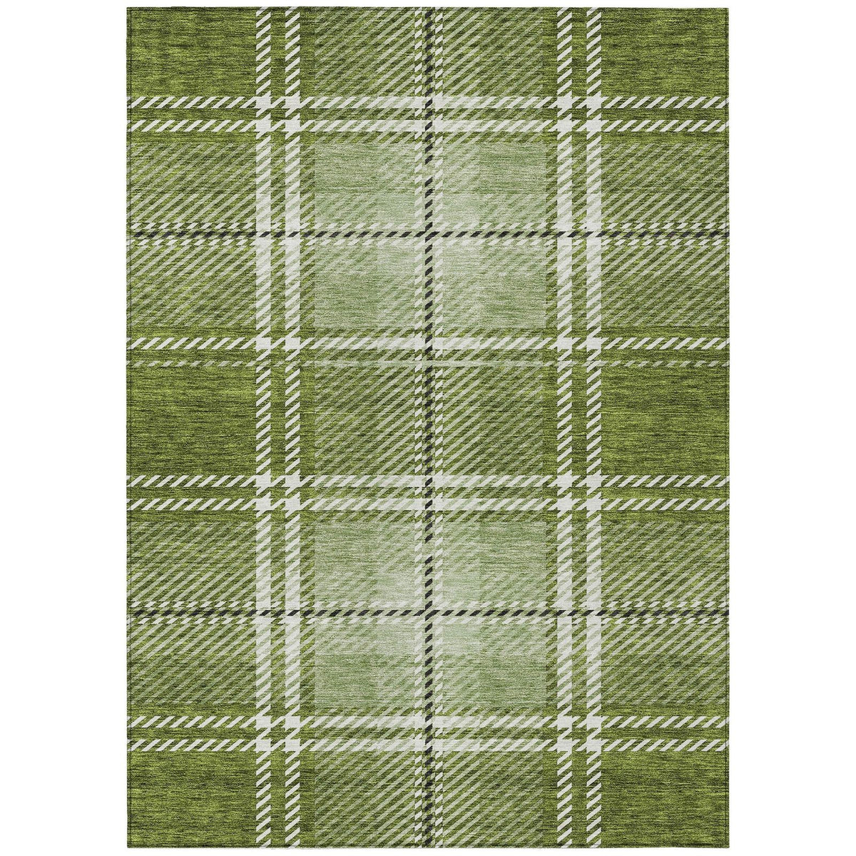 Addison Rugs Spiral Whispers Green Washable Indoor-Outdoor Rug