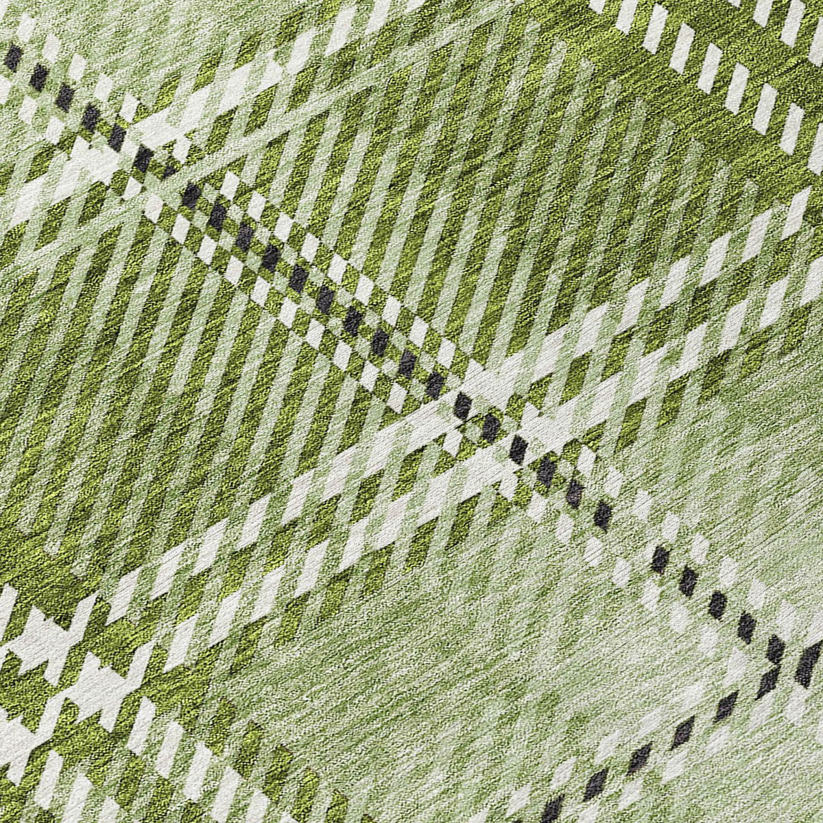 Addison Rugs Spiral Whispers Green Washable Indoor-Outdoor Rug