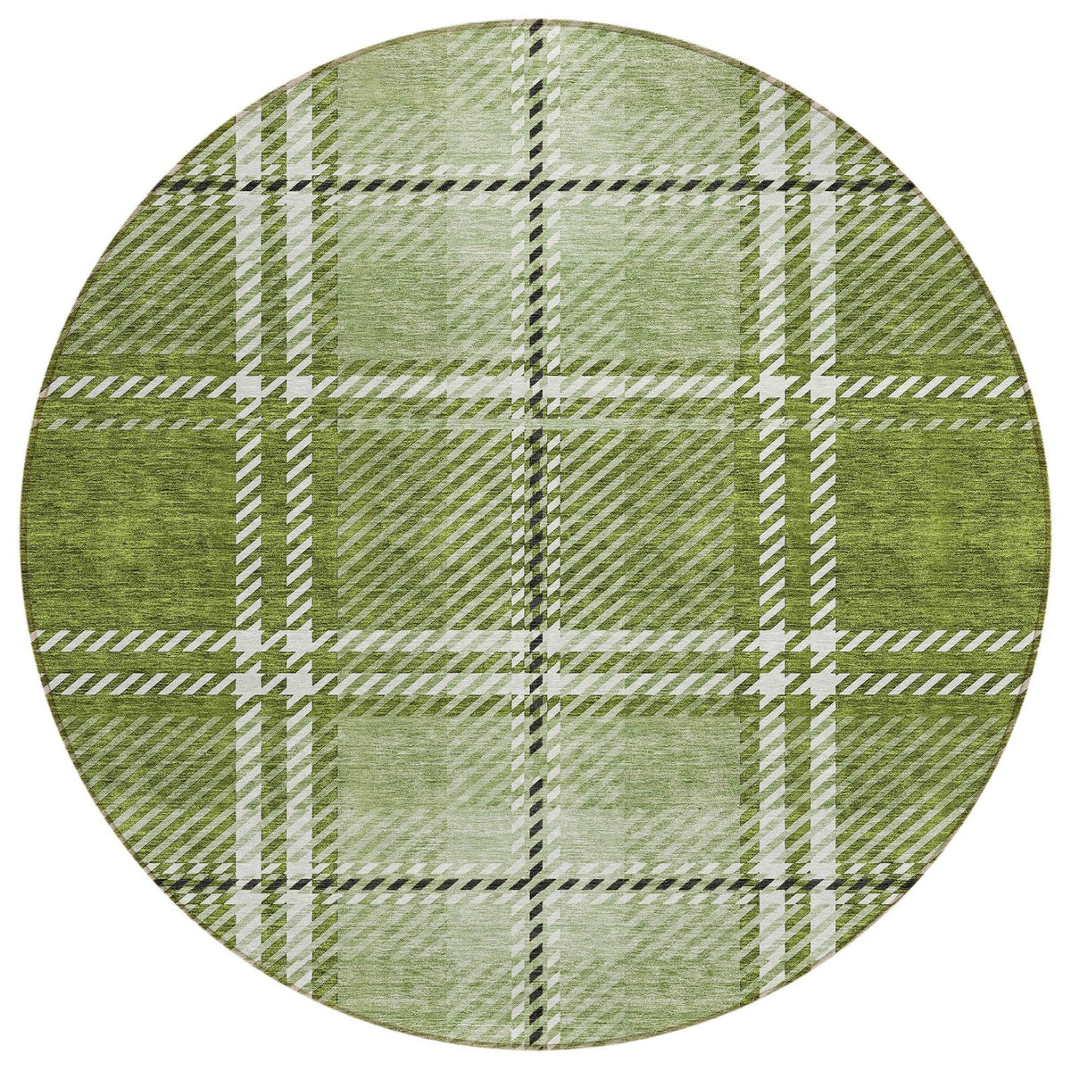 Addison Rugs Spiral Whispers Green Washable Indoor-Outdoor Rug
