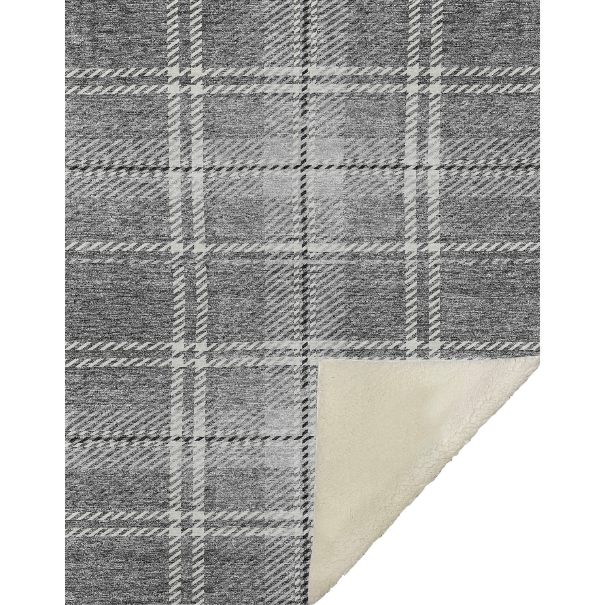 Spiral Whispers Grey Washable Indoor-Outdoor Rug