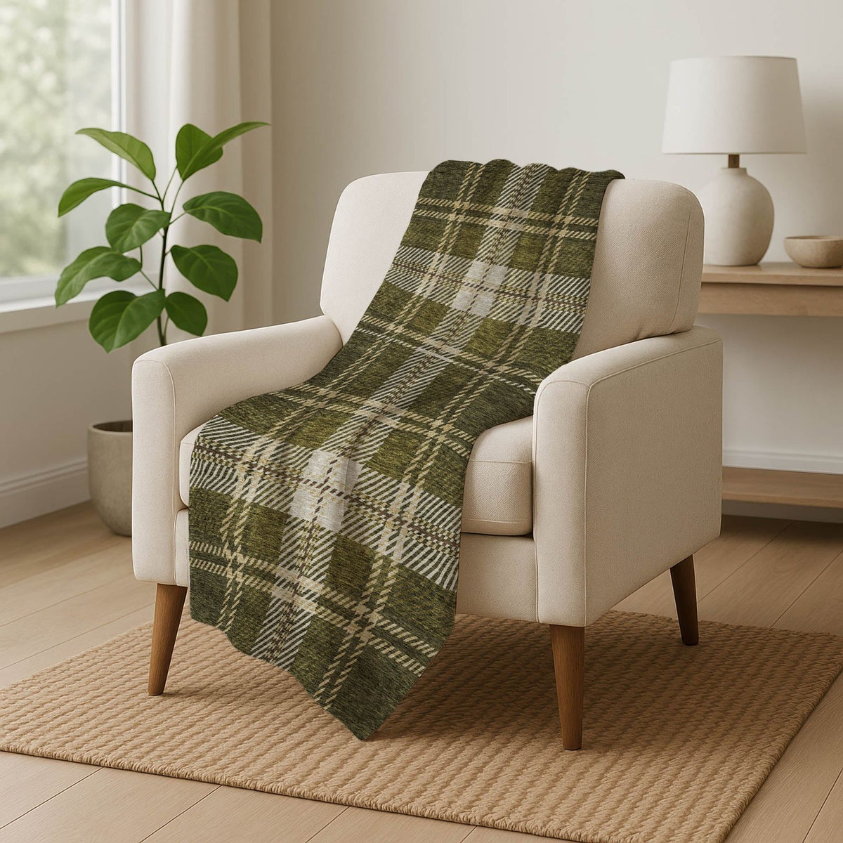 Addison Rugs Spiral Whispers Olive Washable Indoor-Outdoor Rug