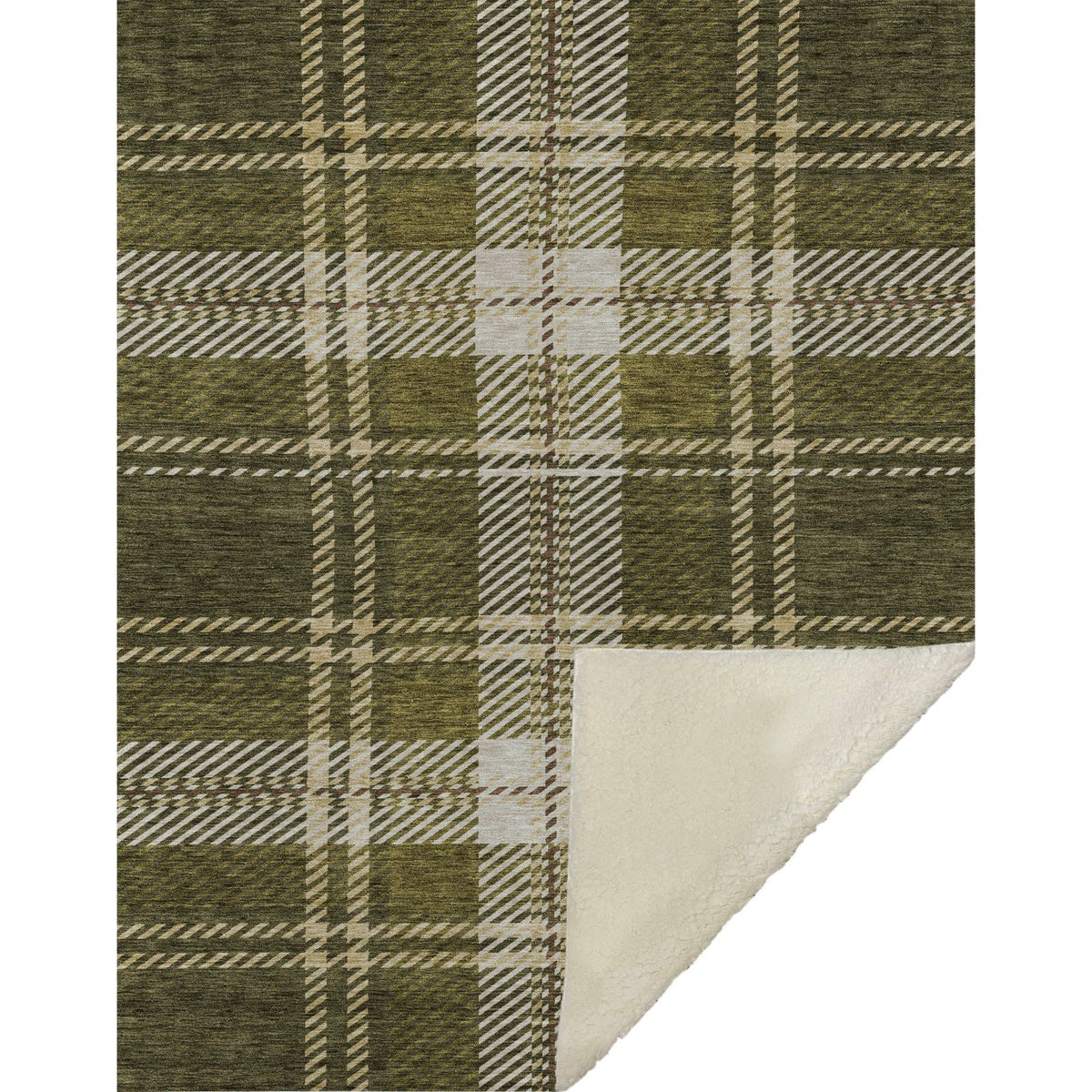 Addison Rugs Spiral Whispers Olive Washable Indoor-Outdoor Rug