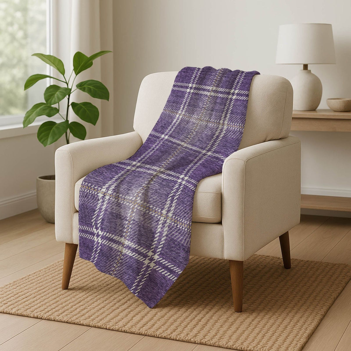Addison Rugs Spiral Whispers Purple Washable Indoor-Outdoor Rug