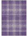 Spiral Whispers Purple Washable Indoor-Outdoor Rug