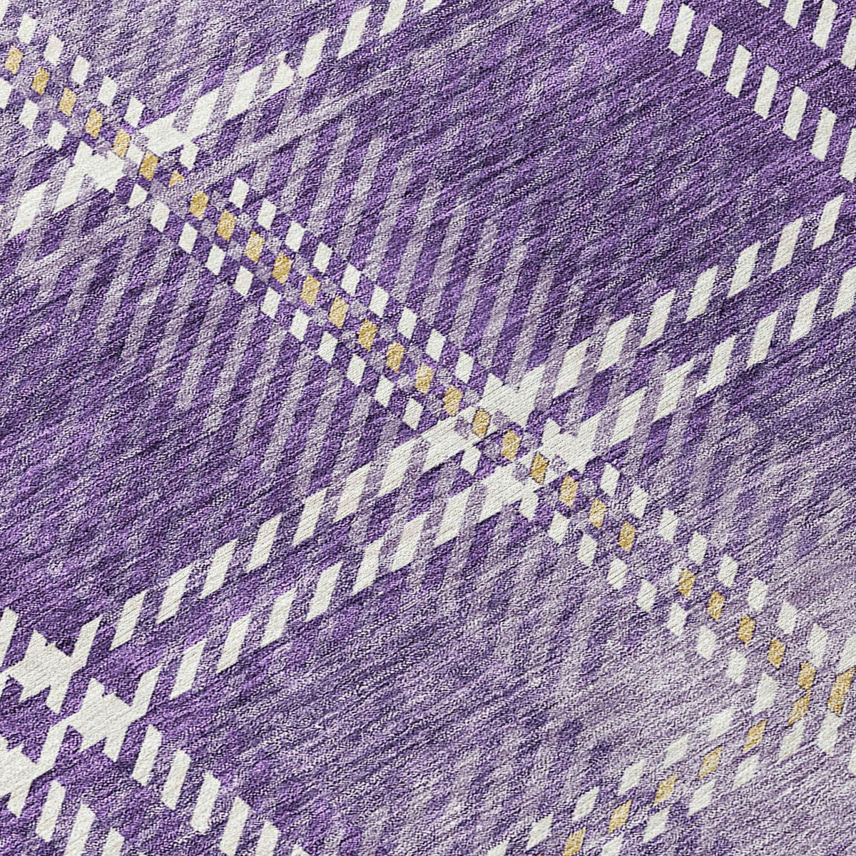 Addison Rugs Spiral Whispers Purple Washable Indoor-Outdoor Rug