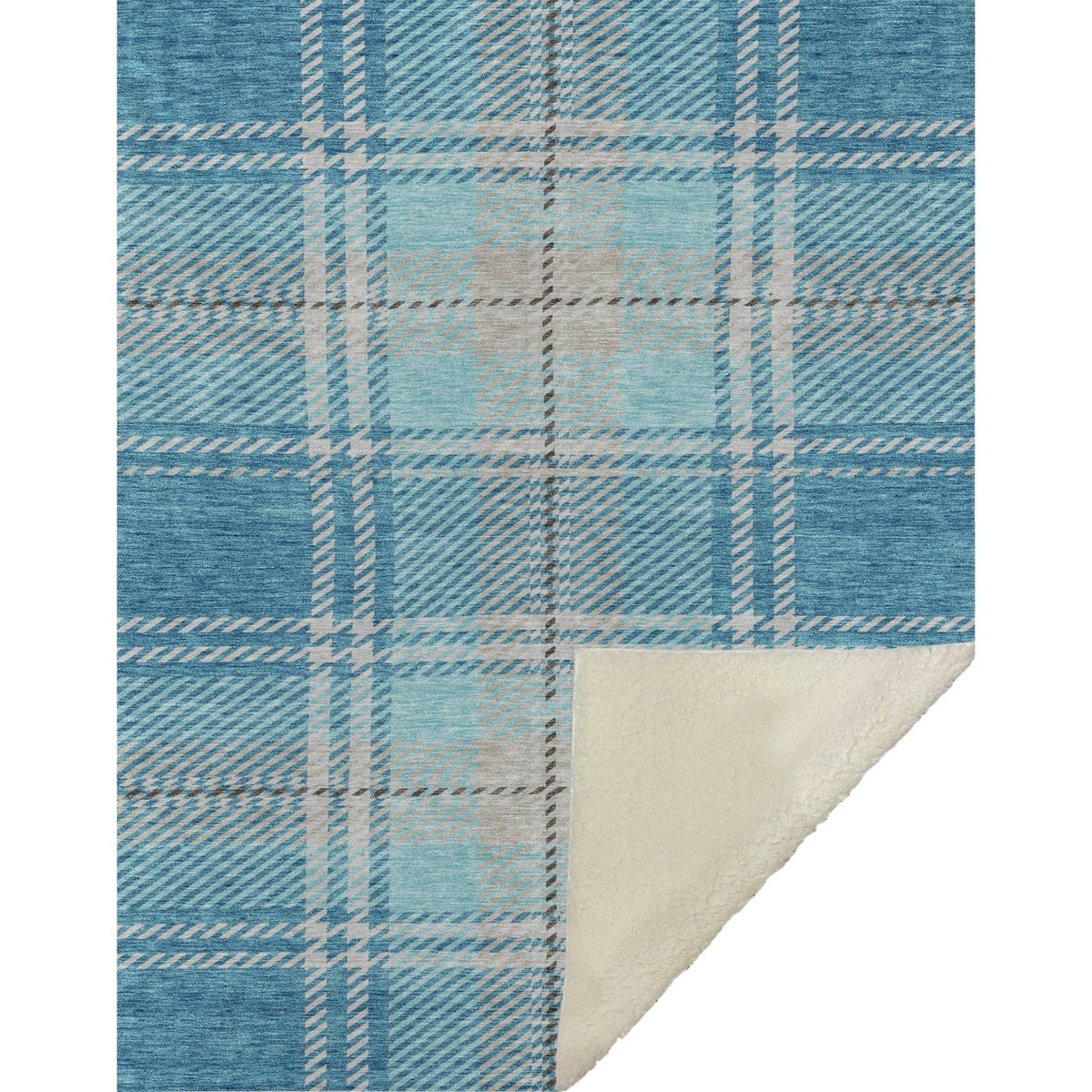 Addison Rugs Spiral Whispers Teal Washable Indoor-Outdoor Rug