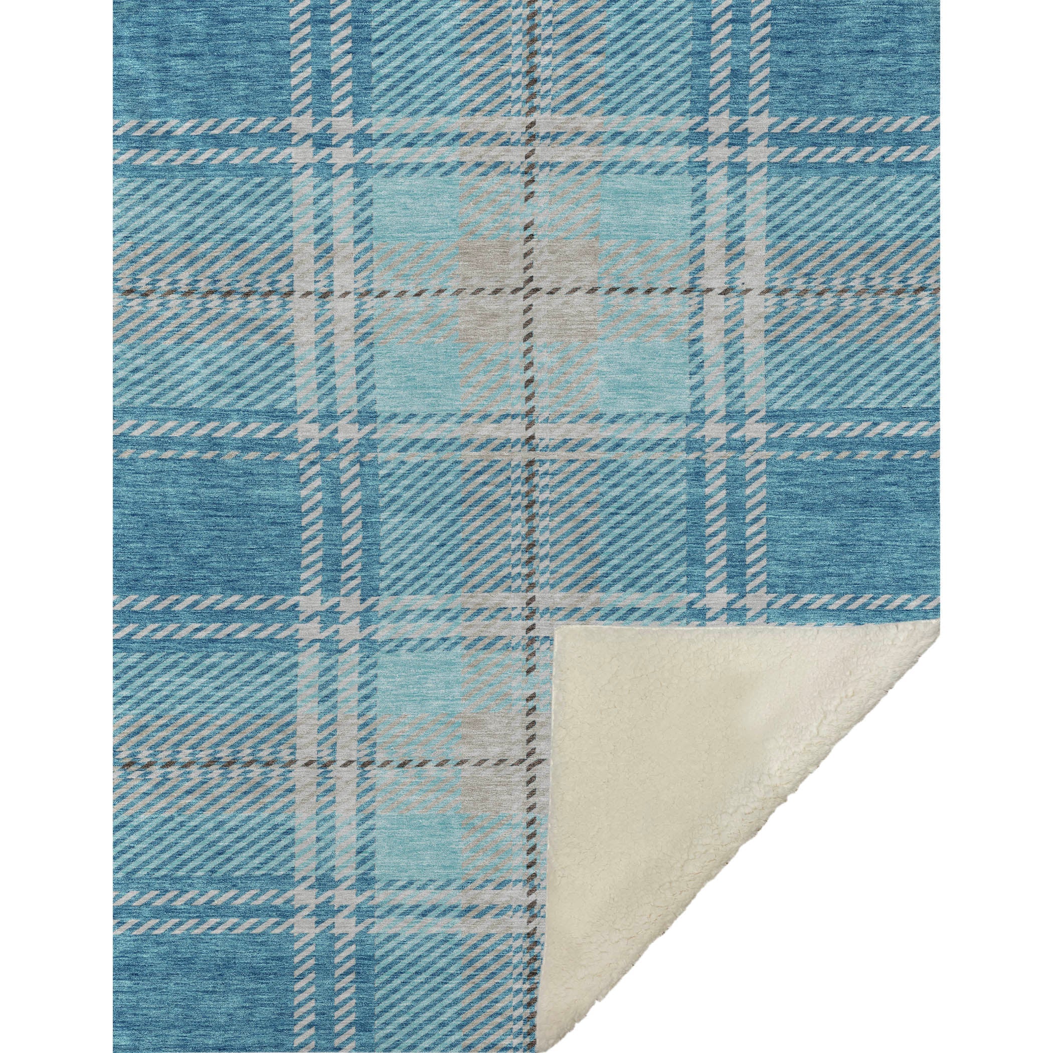 Spiral Whispers Teal Washable Indoor-Outdoor Rug