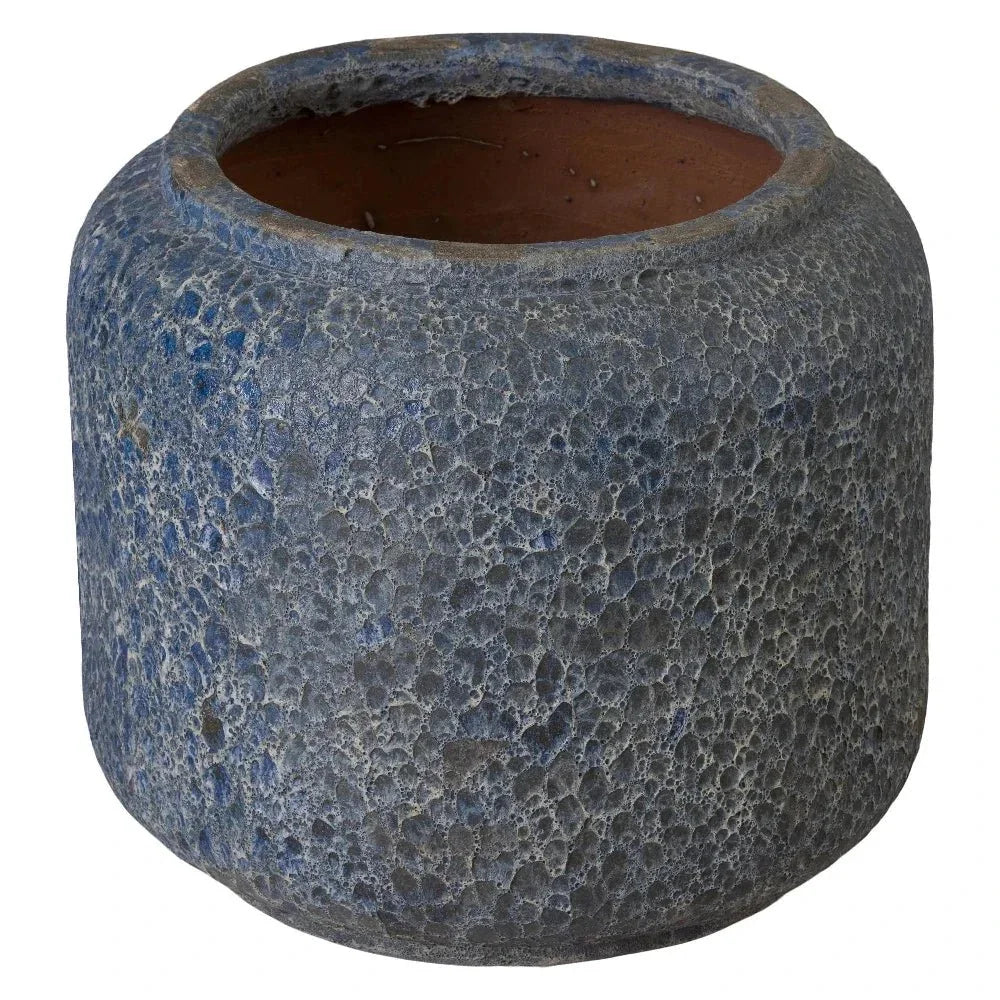 Emissary Squat Round Outdoor Ceramic Planter