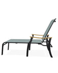 St. Catherine Sling Lay-Flat Chaise with Rustic Polymer Arms