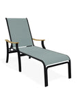 St. Catherine Sling Lay-Flat Chaise with Rustic Polymer Arms