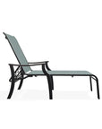 St. Catherine Sling Lay-Flat Chaise with Rustic Polymer Arms