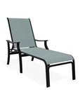 St. Catherine Sling Lay-Flat Chaise with Rustic Polymer Arms