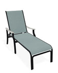 St. Catherine Sling Lay-Flat Chaise with Rustic Polymer Arms