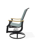 St. Catherine Swivel Rocker with Rustic Polymer Arms