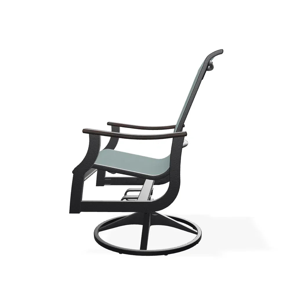 St. Catherine Swivel Rocker with Rustic Polymer Arms