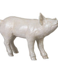 Emissary Standing Pig White Ceramic Sculpture