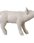 Emissary Standing Pig White Ceramic Sculpture