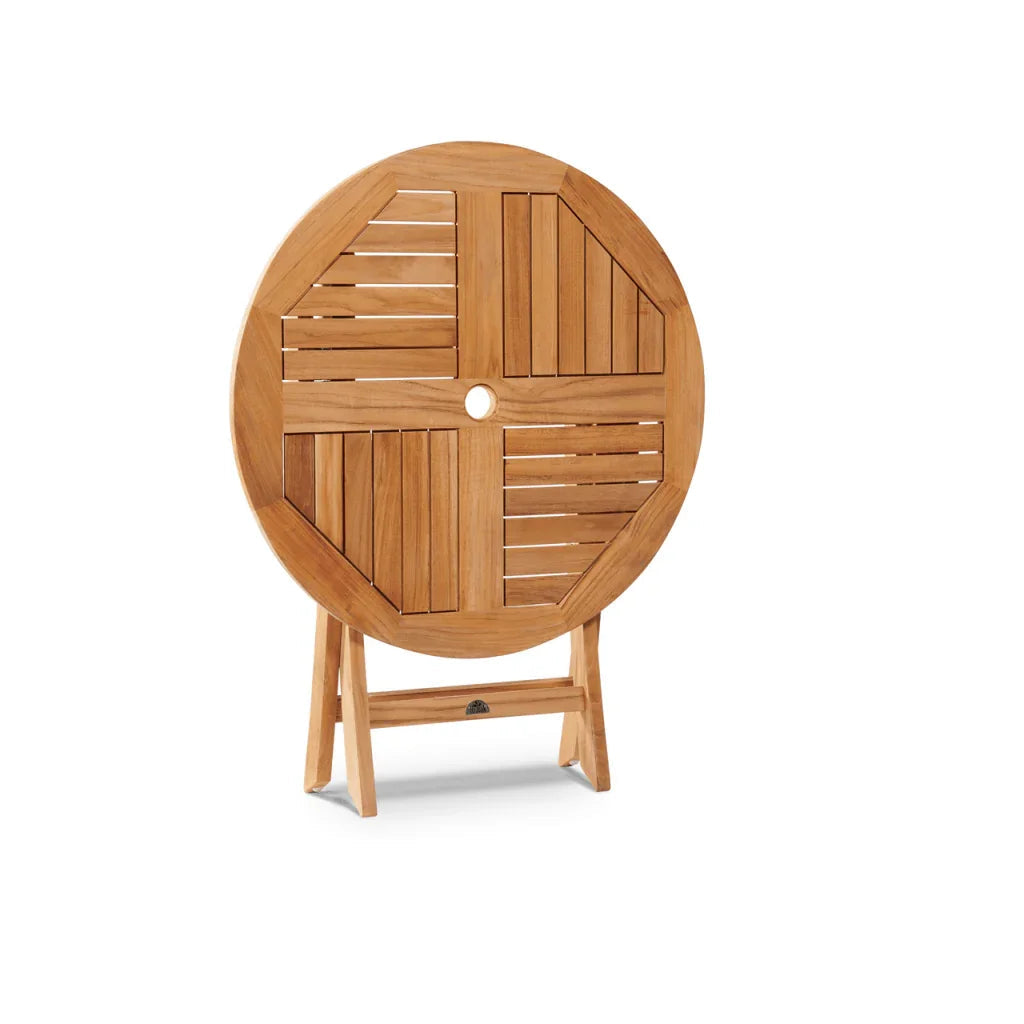 HiTeak Stella Durable Teak Patio Round Bistro Set 3PC