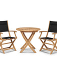 HiTeak Stella Durable Teak Patio Round Bistro Set 3PC