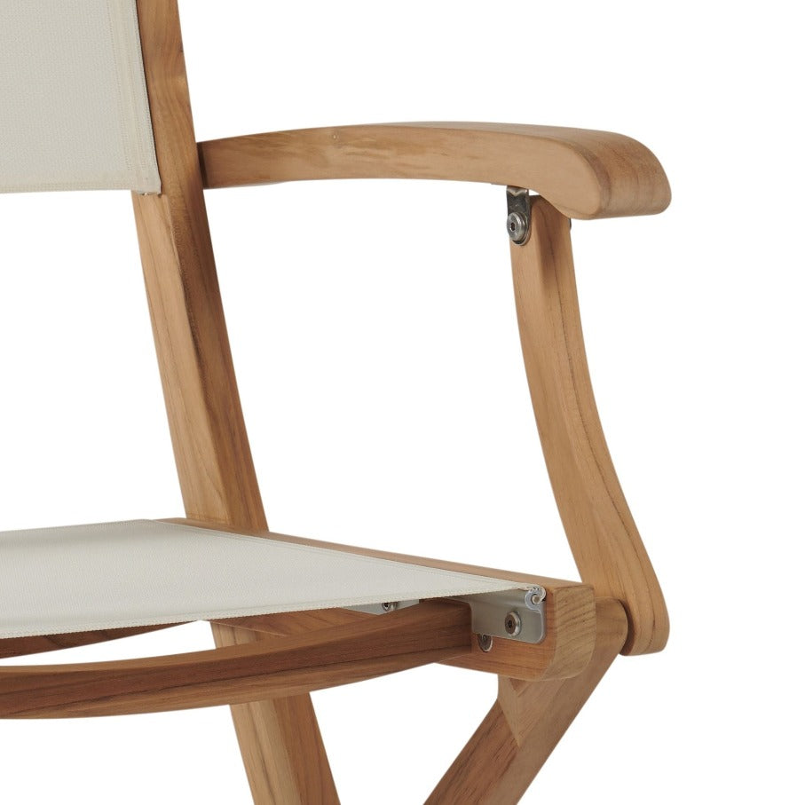 Stella Teak Outdoor Folding Armchair-Outdoor Dining Chairs-HiTeak-LOOMLAN