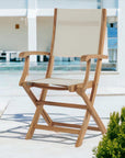 Stella Teak Outdoor Folding Armchair-Outdoor Dining Chairs-HiTeak-LOOMLAN