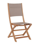 Stella Teak Outdoor Folding Chair-Outdoor Dining Chairs-HiTeak-Taupe-LOOMLAN