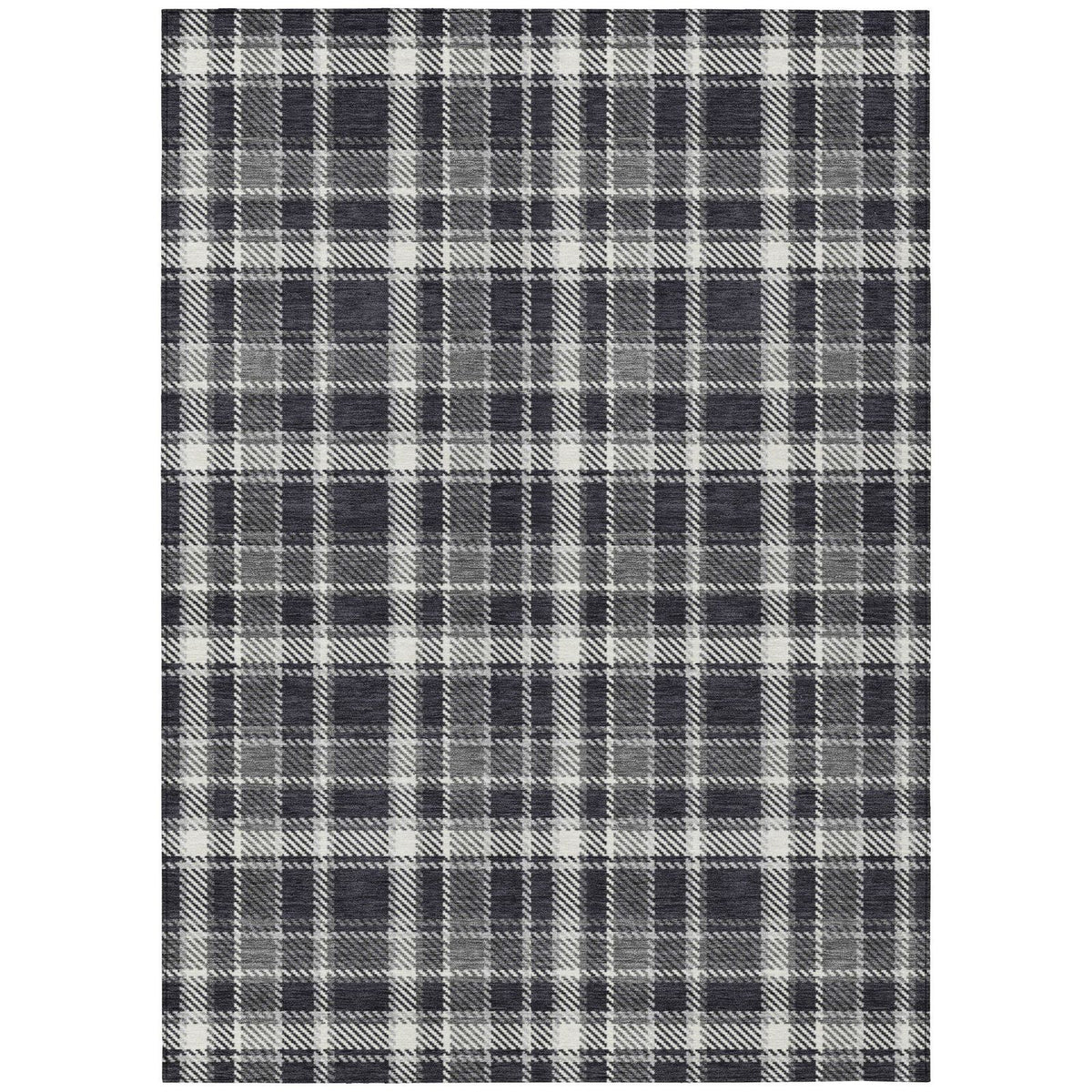 Addison Rugs Still Bloom Black Washable Indoor-Outdoor Rug