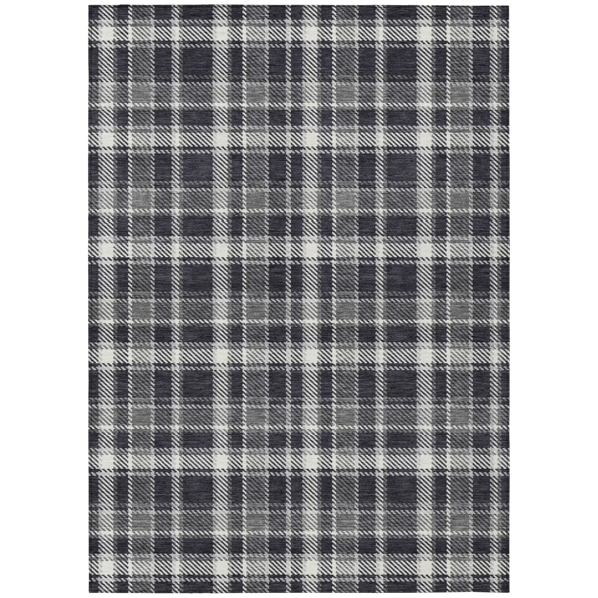 Addison Rugs Still Bloom Black Washable Indoor-Outdoor Rug