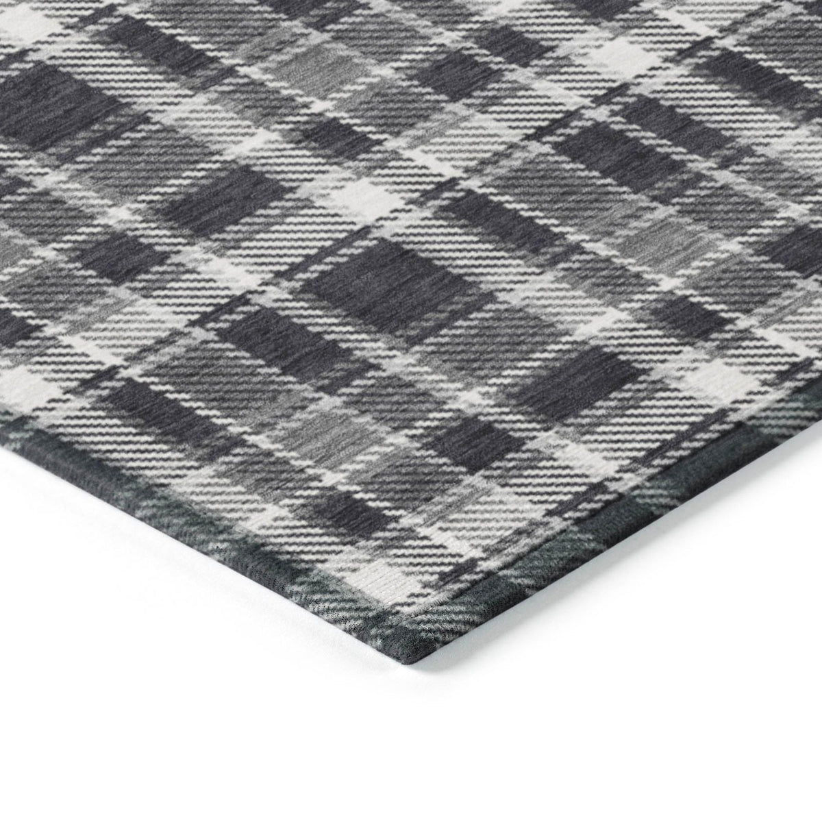 Addison Rugs Still Bloom Black Washable Indoor-Outdoor Rug