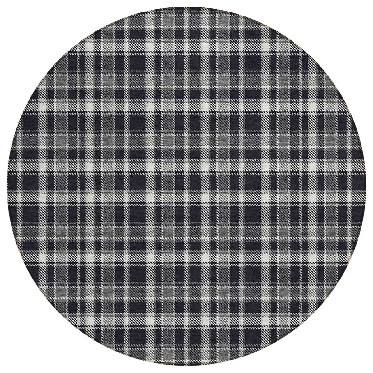 Addison Rugs Still Bloom Black Washable Indoor-Outdoor Rug