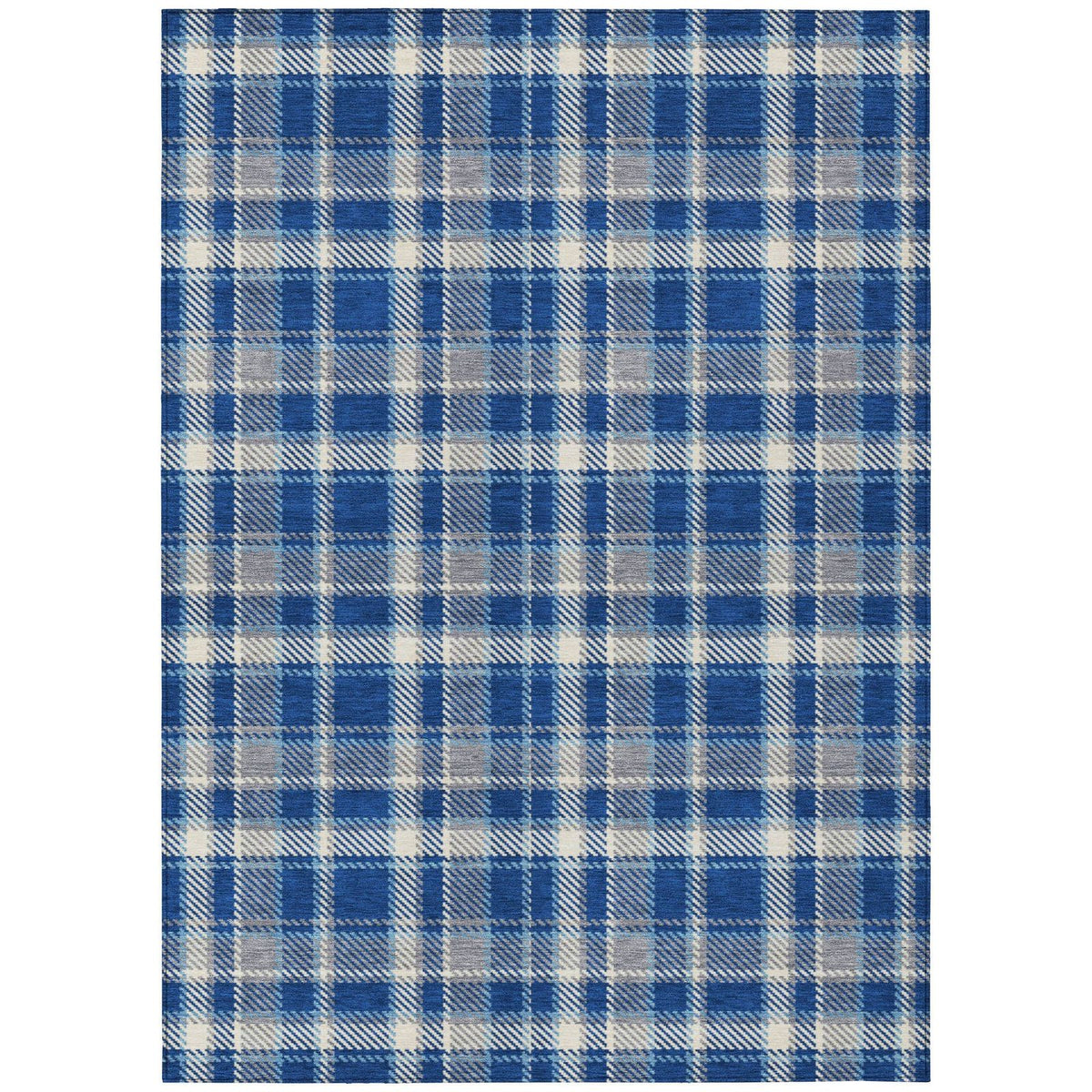 Addison Rugs Still Bloom Blue Washable Indoor-Outdoor Rug