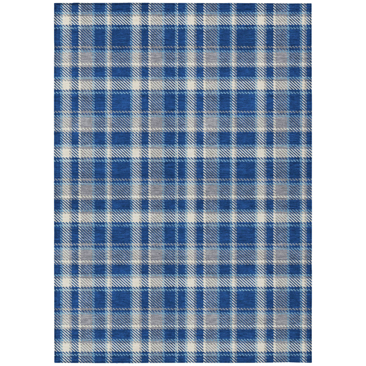Addison Rugs Still Bloom Blue Washable Indoor-Outdoor Rug