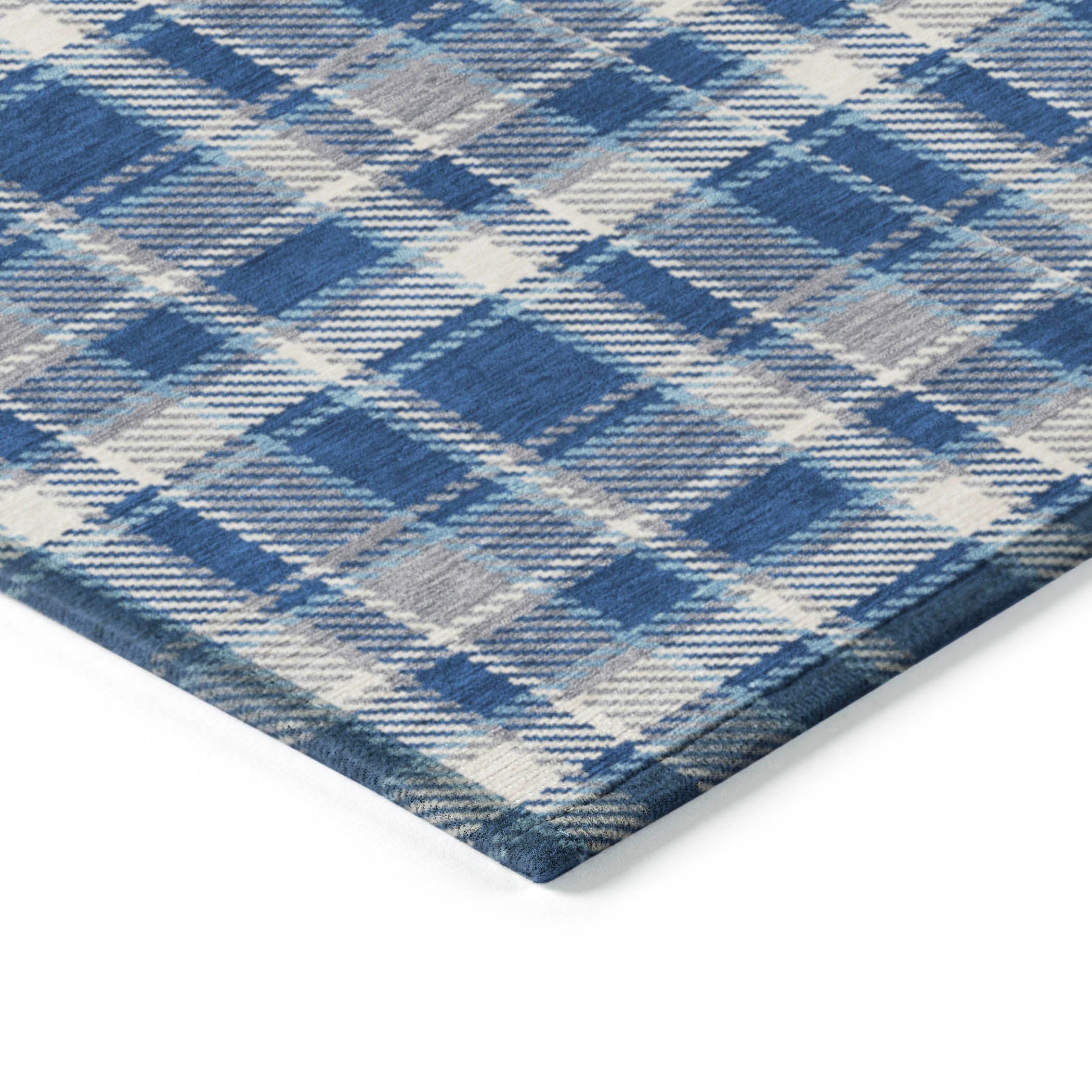 Addison Rugs Still Bloom Blue Washable Indoor-Outdoor Rug