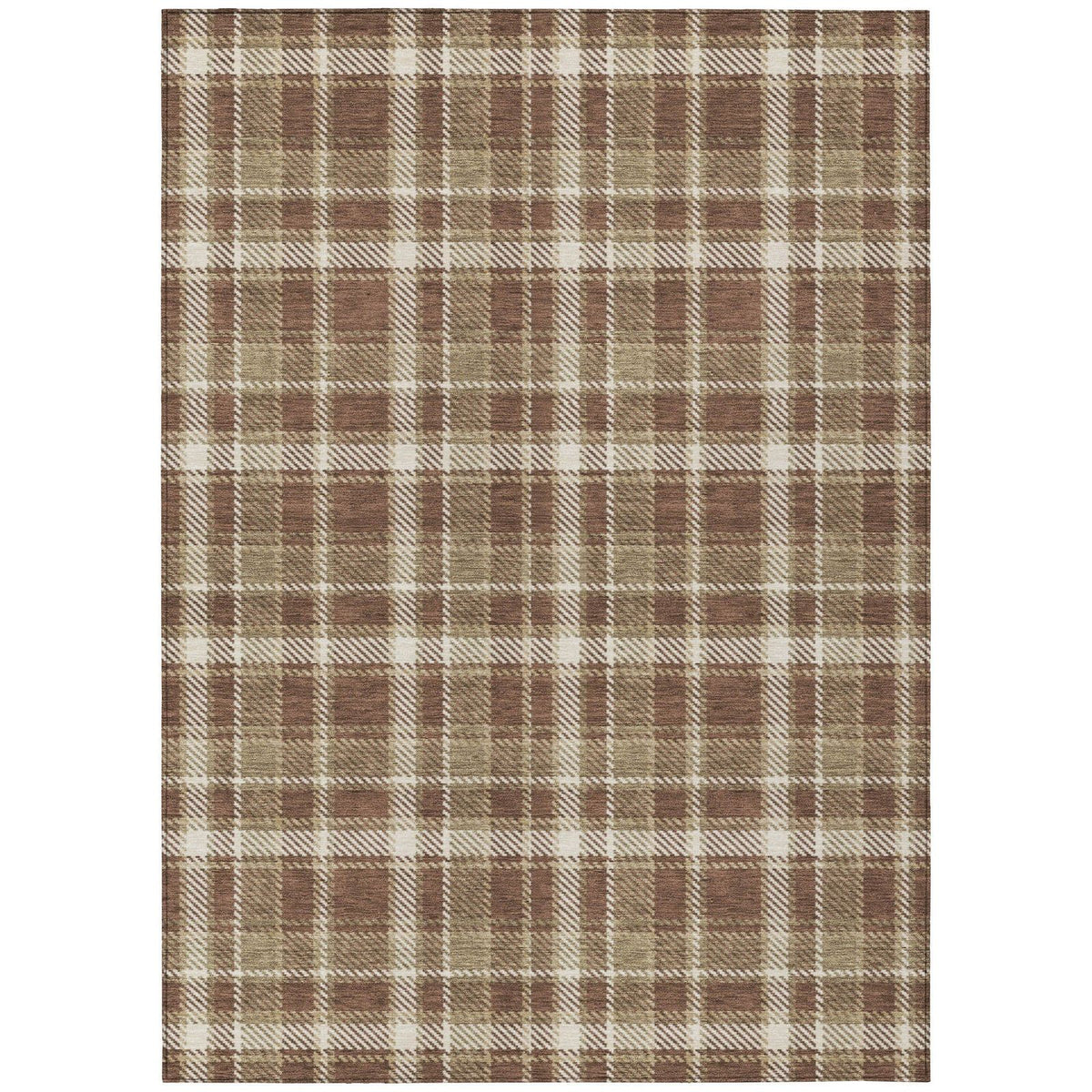 Addison Rugs Still Bloom Brown Washable Indoor-Outdoor Rug